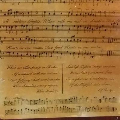 Vintage Mounted reprint of George Bickham Jr, Generous Love sheet music