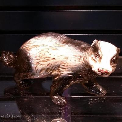 P. Marioni 1960s ceramic badger Created from fine Italian ceramic pottery