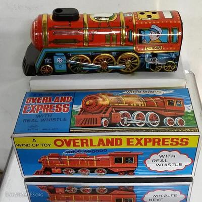 1960 Overland Express wind up train made in Japan 