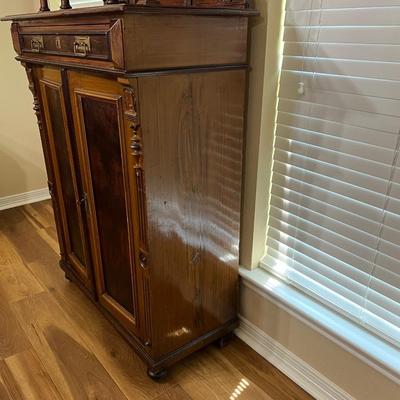 Tall Solid Wood Antique Cabinet ~ *Read Details