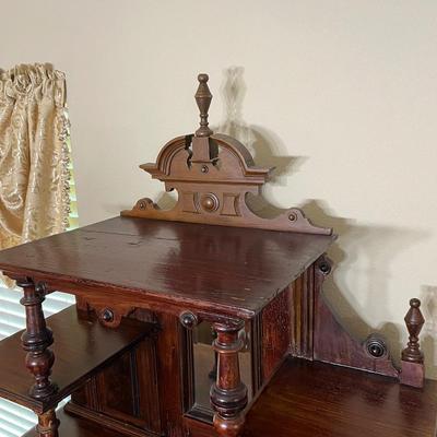 Tall Solid Wood Antique Cabinet ~ *Read Details