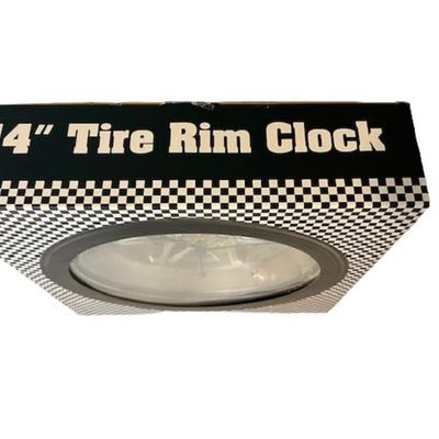 NOS 14" Tire Rim Clock