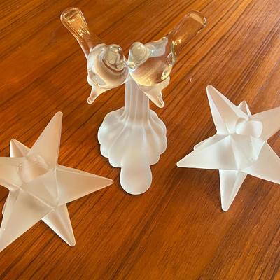 Frosted Glass Lovebirds Lot