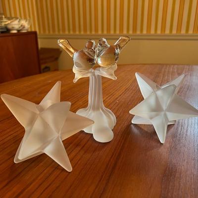Frosted Glass Lovebirds Lot