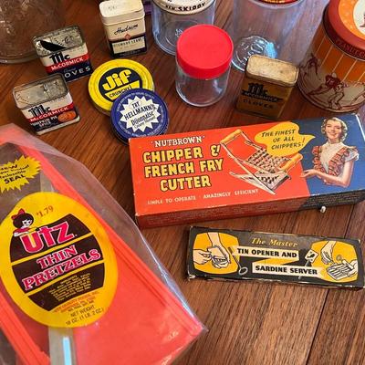 Vintage Tins, Jars and Small Kitchen Appliance Lot
