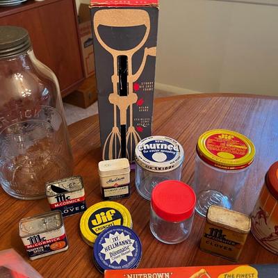 Vintage Tins, Jars and Small Kitchen Appliance Lot
