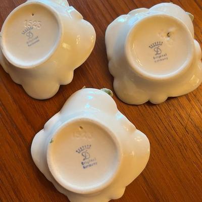 Vintage Dresden Porcelain Ashtrays Lot