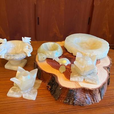 Carved Alabaster Lot