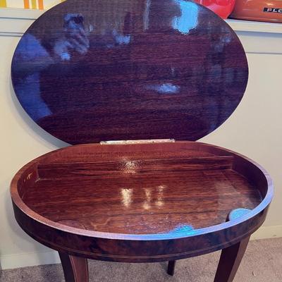 Vintage Italian Inlay Jewelry Table w/ Built-In Music Box
