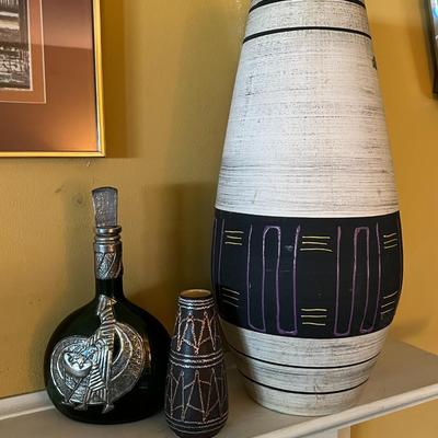 Vintage MCM West Germany Pottery Vase Lot