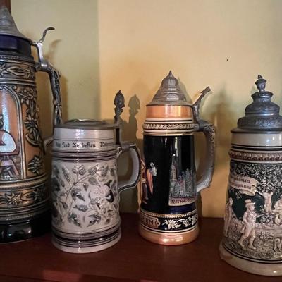 German Beer Steins Lot