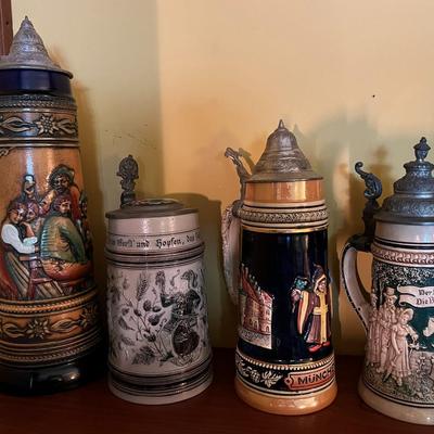 German Beer Steins Lot