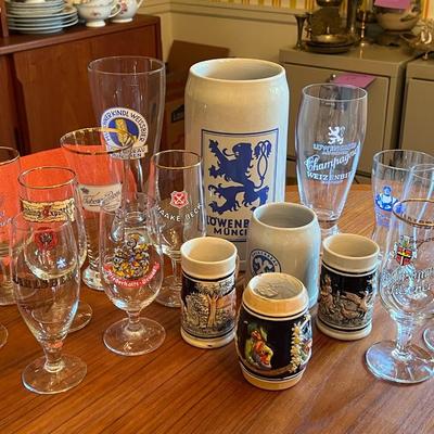Assorted German Beer Glasses Lot