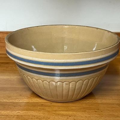 Large Vintage Yellow Ware Mixing Bowl