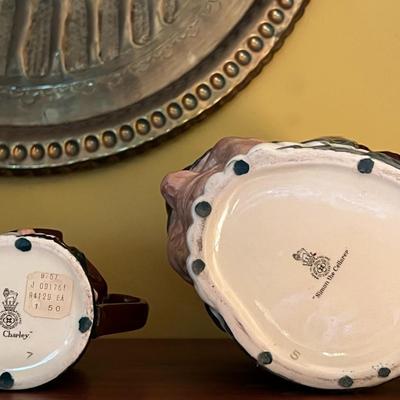 Vintage Beefeaters Mugs w/ Embossed Copper Plate