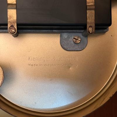 Kieninger & Obergfell Brass Mantle Clock- Made in West Germany