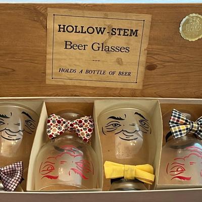 Vintage Tuerkes Hollow-Stem Beer Glasses (1 of 2)