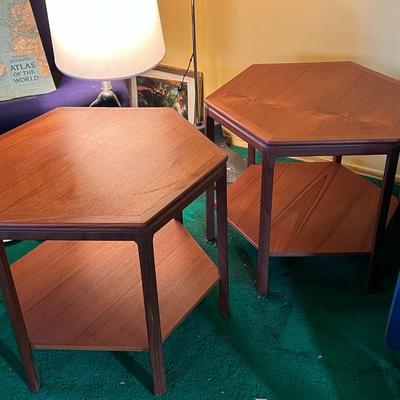 Pair of MCM Wood End Tables