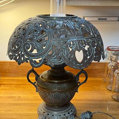 Antique Brass Electric Oil Lamp