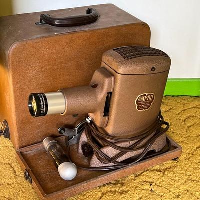 Vintage Ampro Slide Projector Model 30A w/ Case