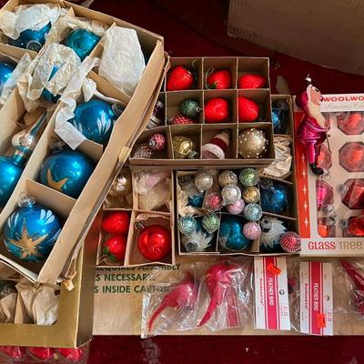 Vintage Holiday Glass Ornaments