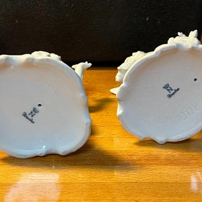 Set of 4 Dresden Porcelain Cherubs