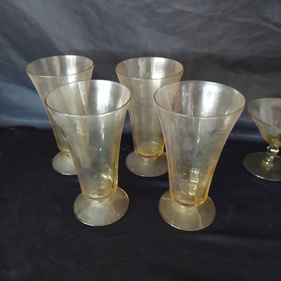 Colored Glass Plates and Glasses (K-BBL)