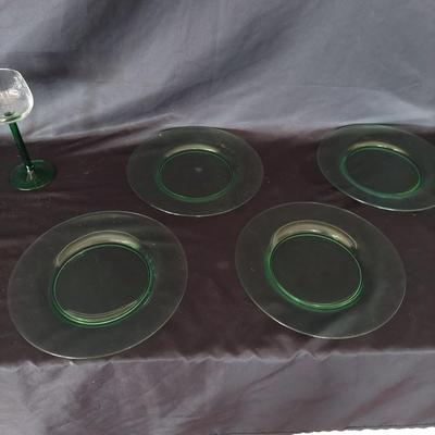 Colored Glass Plates and Glasses (K-BBL)