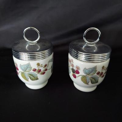 Royal Worcester Porcelain Egg Coddlers in Blackberry Print and More (LR-BBL)
