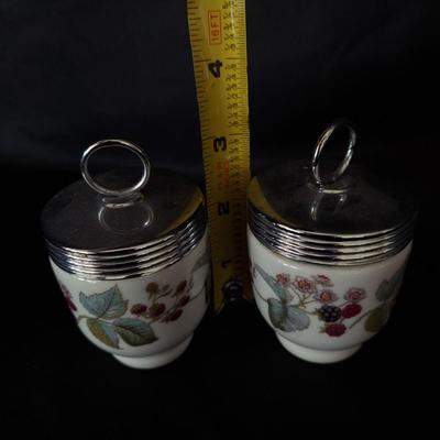 Royal Worcester Porcelain Egg Coddlers in Blackberry Print and More (LR-BBL)