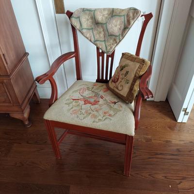 Armchair with Needlepoint Upholstered Seat and more (GE-BBL)