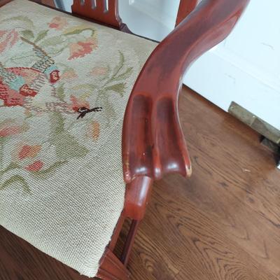 Armchair with Needlepoint Upholstered Seat and more (GE-BBL)