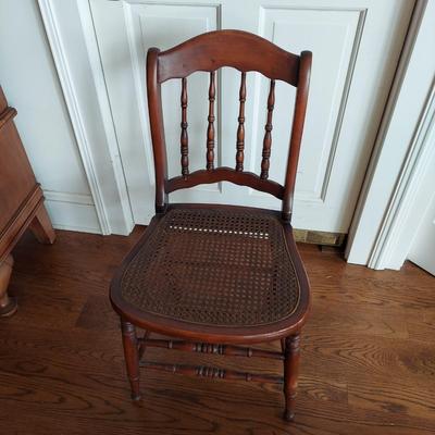 Cane Seat Chair w/ Metal Lamp (LR-BBL)