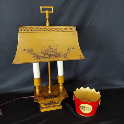 Cane Seat Chair w/ Metal Lamp (LR-BBL)