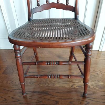 Cane Seat Chair w/ Metal Lamp (LR-BBL)