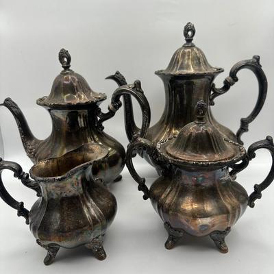 E.P.C.A. Poole Silver Co. Tea/Coffee Service with Serving Tray