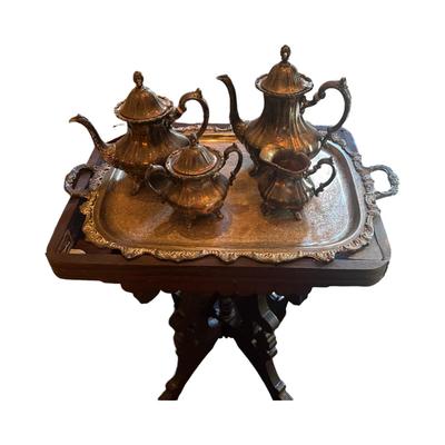 E.P.C.A. Poole Silver Co. Tea/Coffee Service with Serving Tray