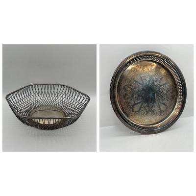 Gorham Vintage Wire Basket & Newport by Gorham Tray