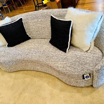 Brand New Bernhart Sofa with tags ~ Black and White with Pillows