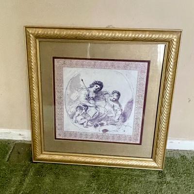 French-Style Etching - Framed and Matted
