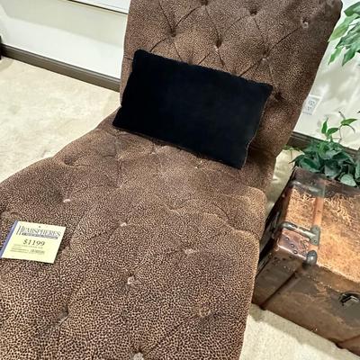 Hemispheres Chaise Lounge chair- Animal print large scale Trunk and faux tree