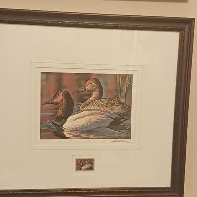 Federal Duck Stamp Print 1993 Bruce Miller "Canvasbacks"