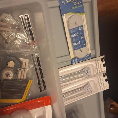 Elastic, Velcro, needles, sewing items