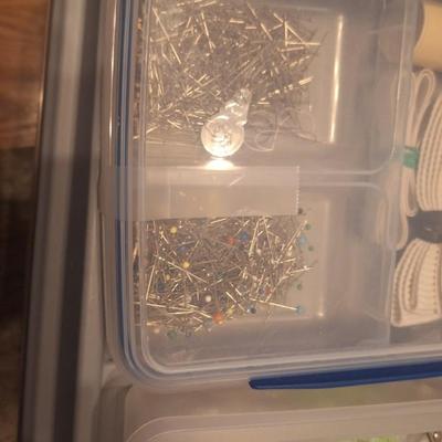 Elastic, Velcro, needles, sewing items