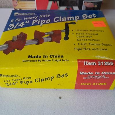 Brand new Sawhorse brackets and 3/4" Pipe clamp set