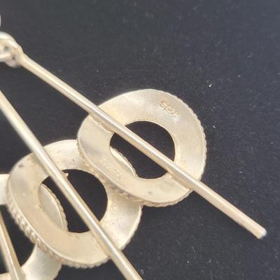 Vintage Designer Valdres Solvsmie Norwegian Solje Sterling Silver Necklace 38.6gr