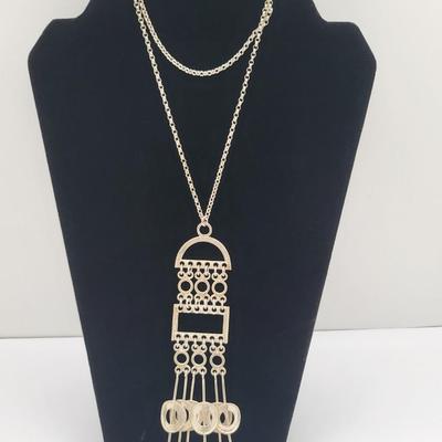 Vintage Designer Valdres Solvsmie Norwegian Solje Sterling Silver Necklace 38.6gr