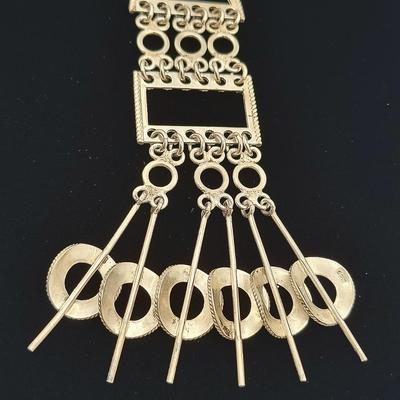 Vintage Designer Valdres Solvsmie Norwegian Solje Sterling Silver Necklace 38.6gr