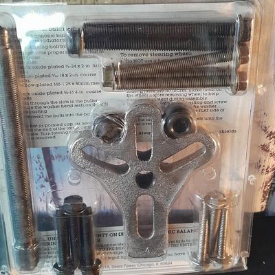 Craftsman harmonic balancer / Sterring wheel puller with deep offset wrench perfect for bleeding brakes!