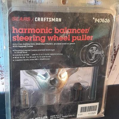 Craftsman harmonic balancer / Sterring wheel puller with deep offset wrench perfect for bleeding brakes!
